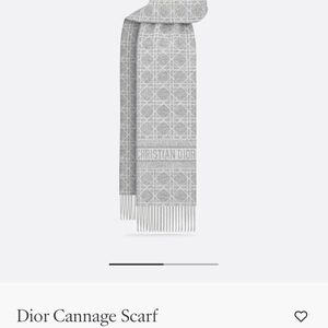 Dior Elegant Gray Cannage Scarf